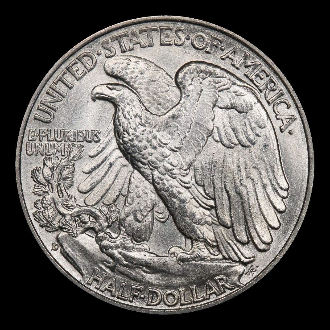 1936-d Walking Liberty Half Dollar 50c ms66 SEGS