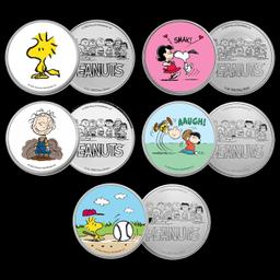 5 OZ .999 Fine Silver Set Peanuts Colorized Collection