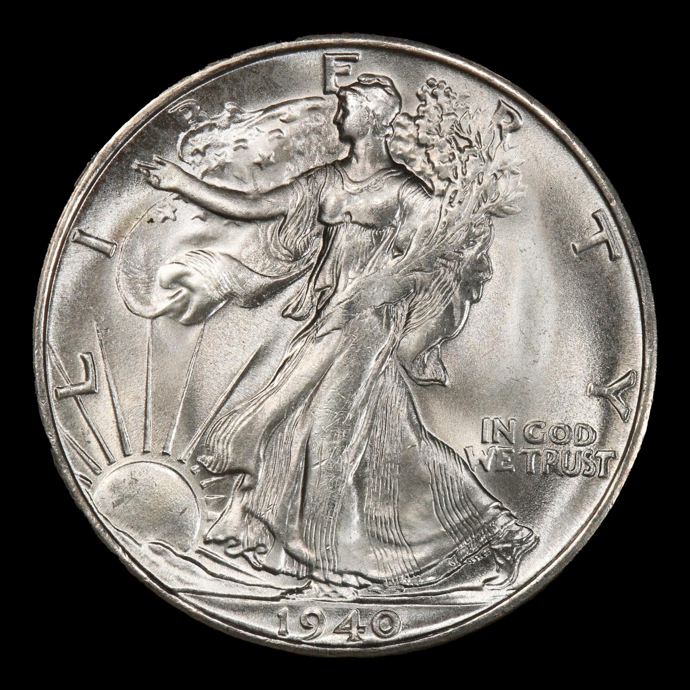 1940-s Walking Liberty Half Dollar Near Top Pop 50c ms67 SEGS