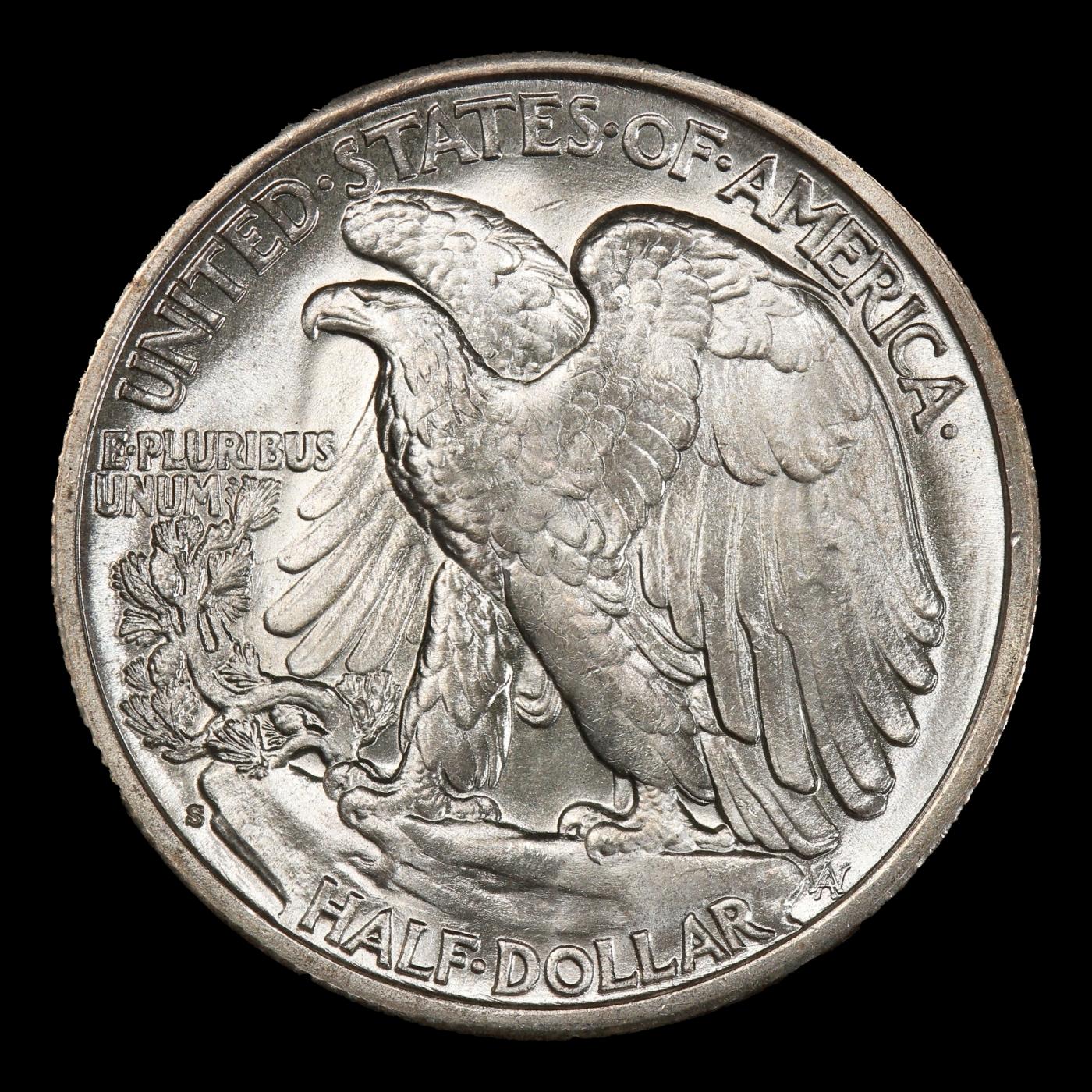 1940-s Walking Liberty Half Dollar Near Top Pop 50c ms67 SEGS