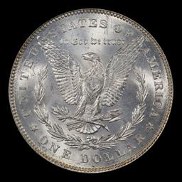 1878-p 7tf Morgan Dollar $1 Grades ms63+