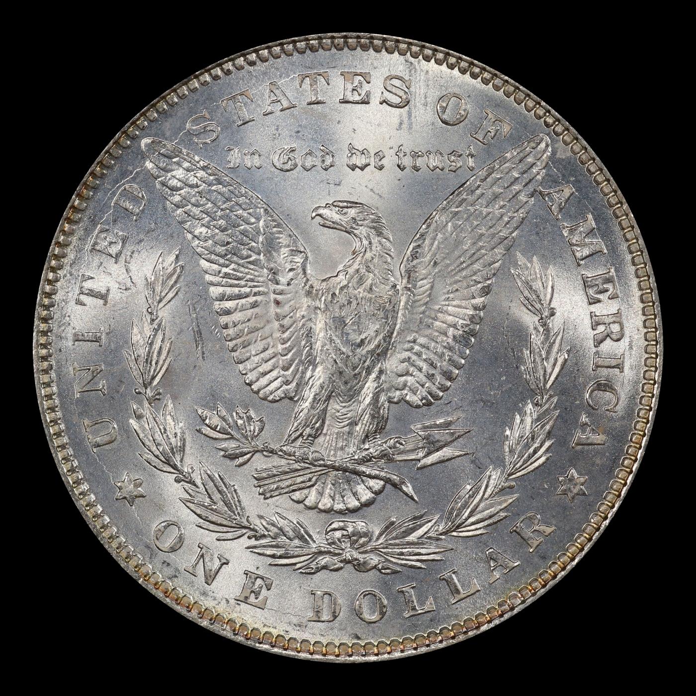 1878-p 7tf Morgan Dollar $1 Grades ms63+