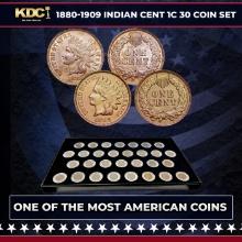 1880-1909 Indian Cent 1c 30 Coin Collectors Set