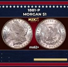 1881-p Morgan Dollar $1 Grades ms62+