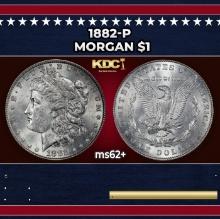 1882-p Morgan Dollar $1 Grades ms62+