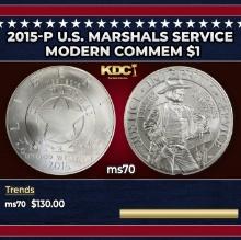 2015-P U.S. Marshals Service Modern Commem Dollar $1 ms70 SEGS
