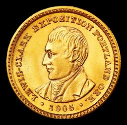 1905 Lewis & Clark Gold Commem Dollar 1 ms66 SEGS