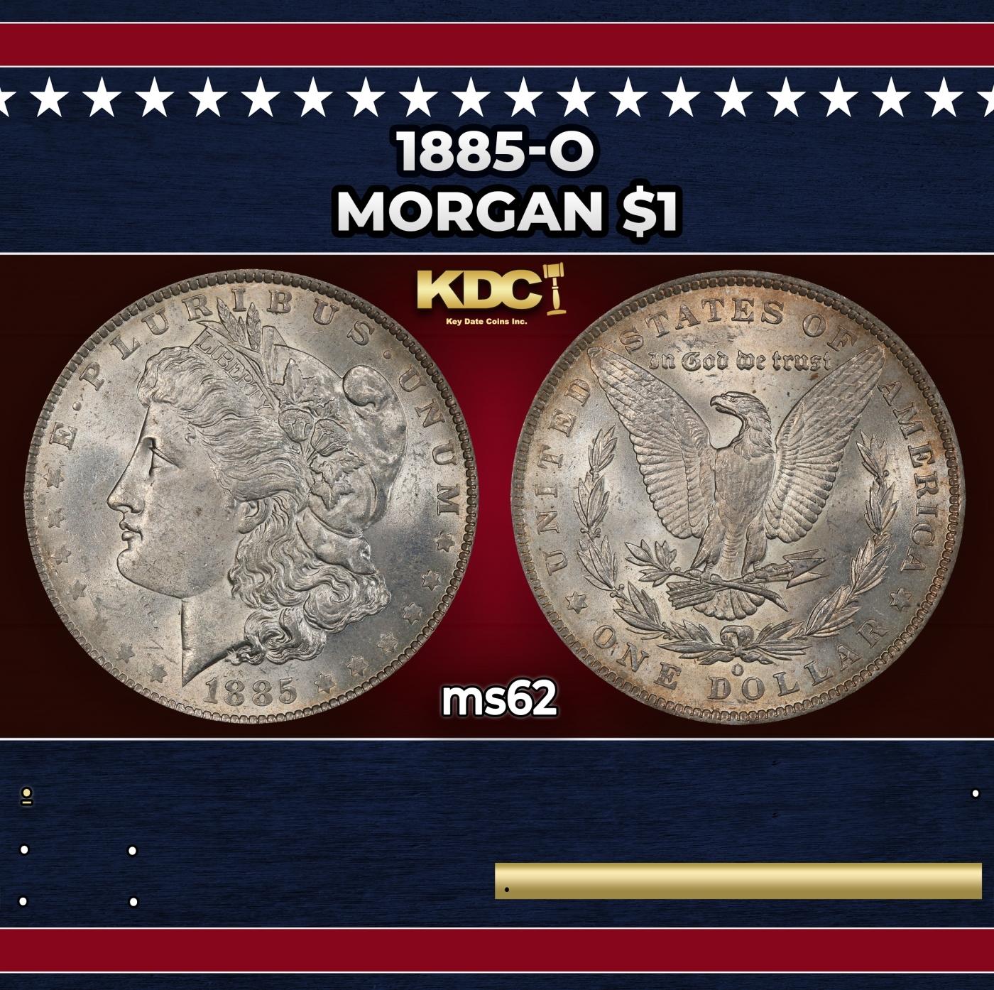 1885-o Morgan Dollar $1 Grades ms62