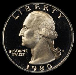 1980-s Proof Washington Quarter 25c pr70 dcam SEGS