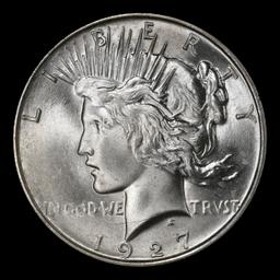 1927-d Peace Dollar $1 ms65 SEGS