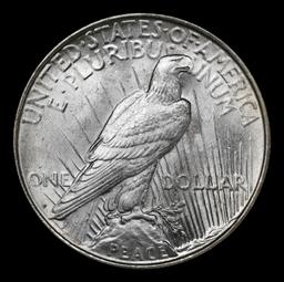 1927-d Peace Dollar $1 ms65 SEGS