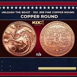 Unleash The Beast - 1oz .999 Fine Copper Round