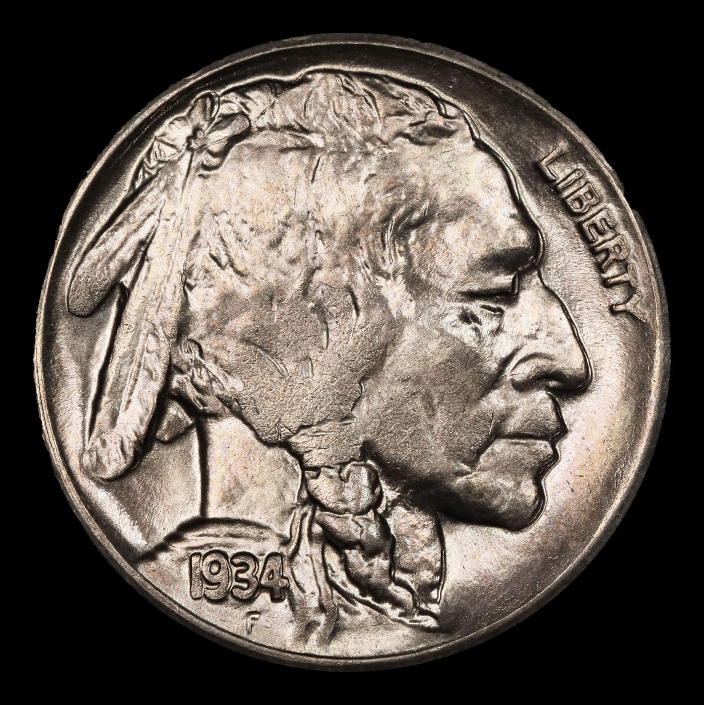 1934-d Buffalo Nickel 5c ms65+ SEGS