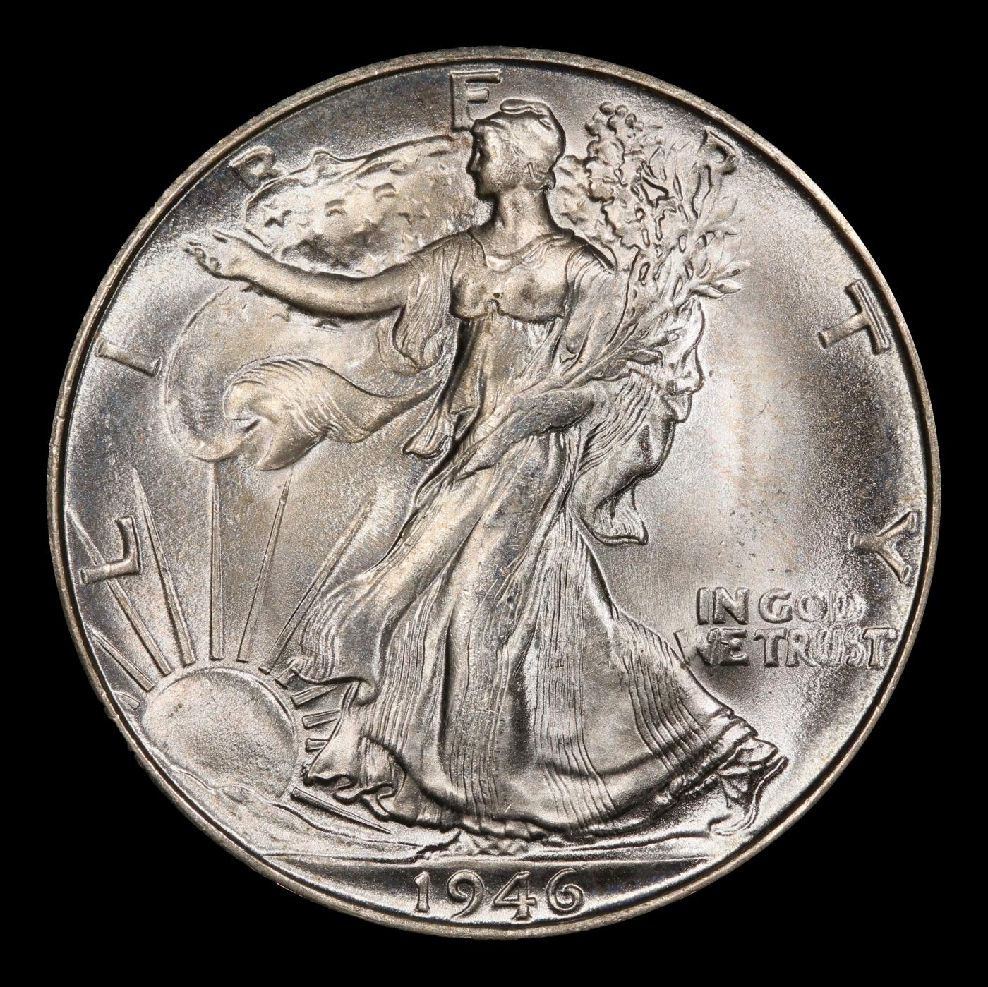 1946-s Walking Liberty Half Dollar Near Top Pop 50c ms66+ SEGS