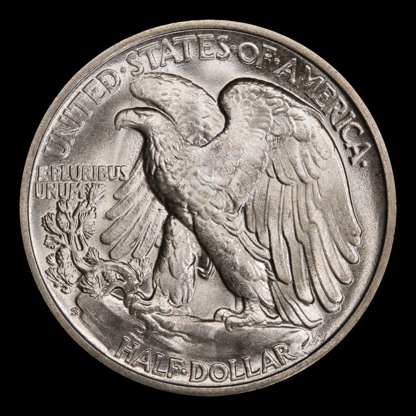 1946-s Walking Liberty Half Dollar Near Top Pop 50c ms66+ SEGS