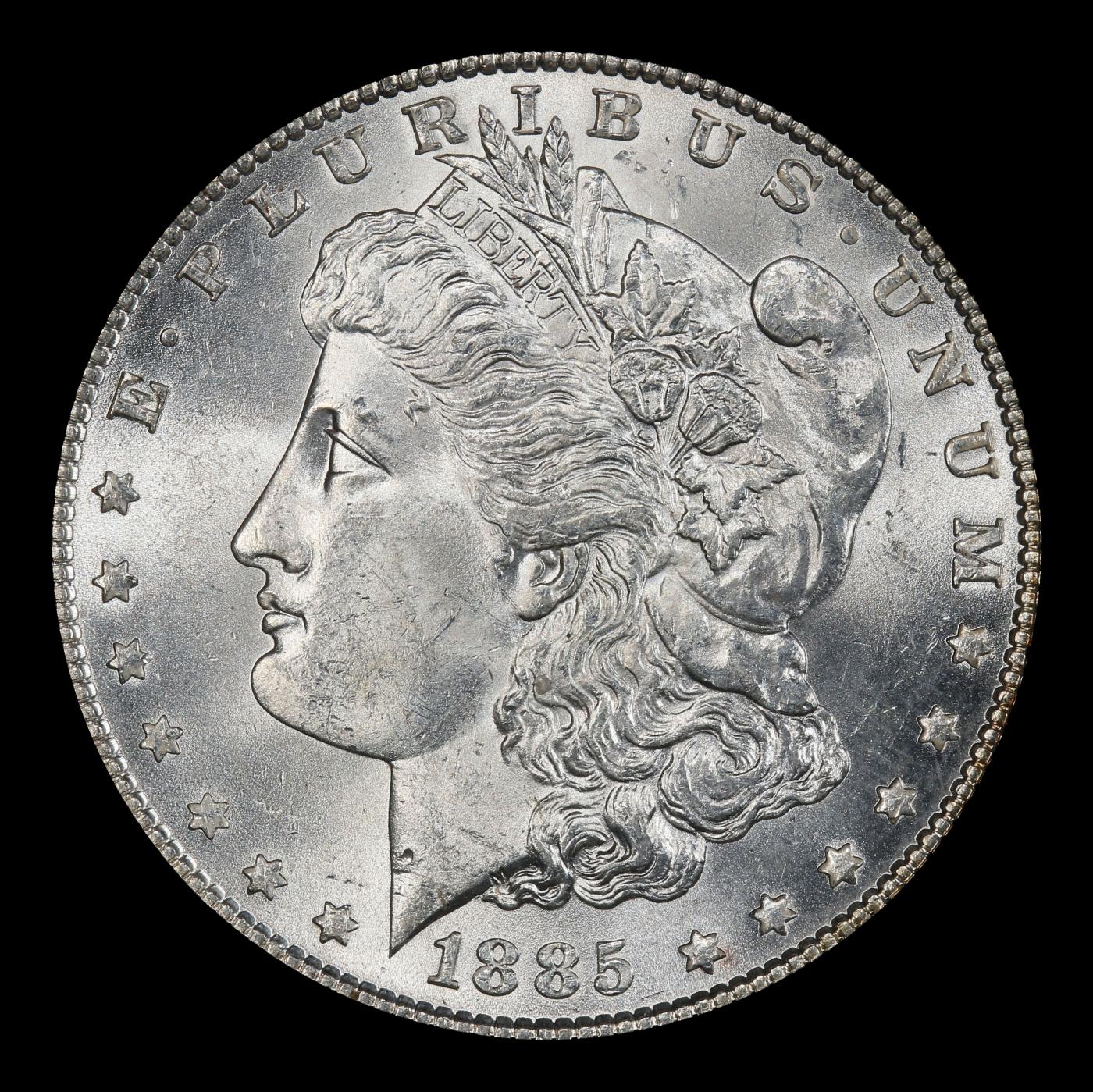 1885-p Morgan Dollar $1 Grades ms65