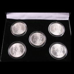 5x Coin Consecutive MORGAN Set 1879-1883-p ALL UNC, 5 Morgan Dollars From Philly