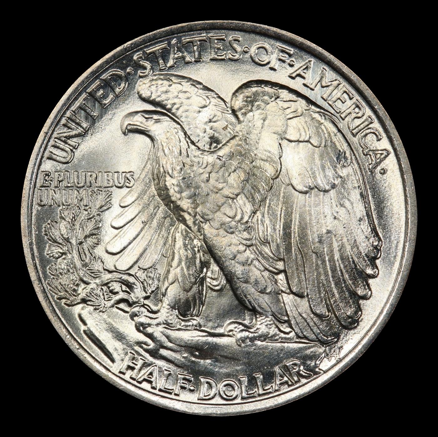 1936-p Walking Liberty Half Dollar Near Top Pop 50c ms67+ SEGS