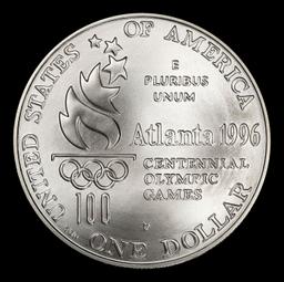1996-d Olympics Tennis Modern Commem Dollar $1 ms70 SEGS