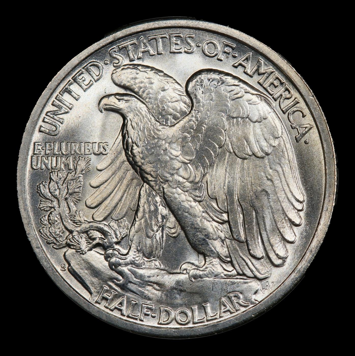 1946-s Walking Liberty Half Dollar Near Top Pop 50c ms67 SEGS