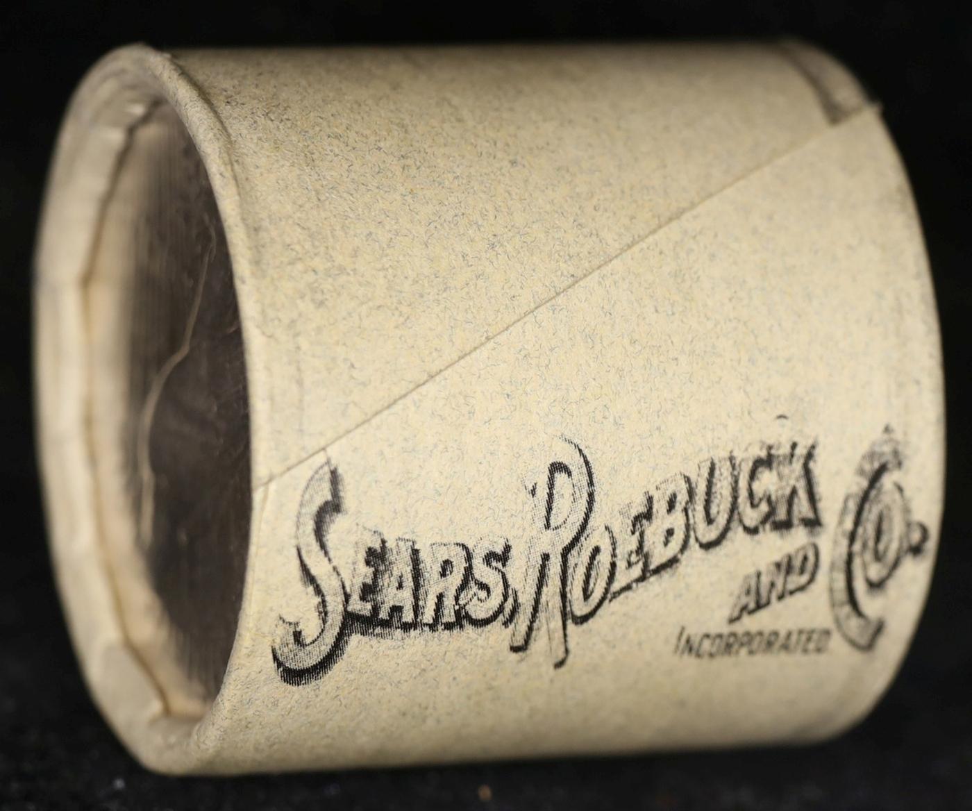 OO- Circulated 10 Coin SEARS Peace Silver Dollar $1 Roll 1925/1926 Ends