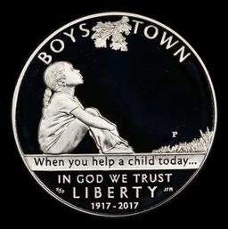 2017-p Boys Town Centennial Proof Modern Commem Dollar $1 pr70 dcam SEGS