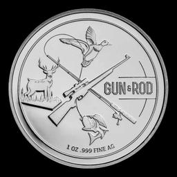 Gun & Rod (Duck) Style - 1 oz Silver Round Round