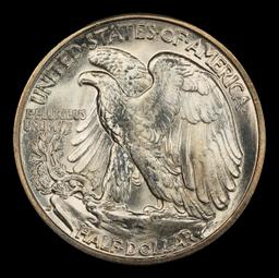 1937-d Walking Liberty Half Dollar Near Top Pop 50c ms67 SEGS