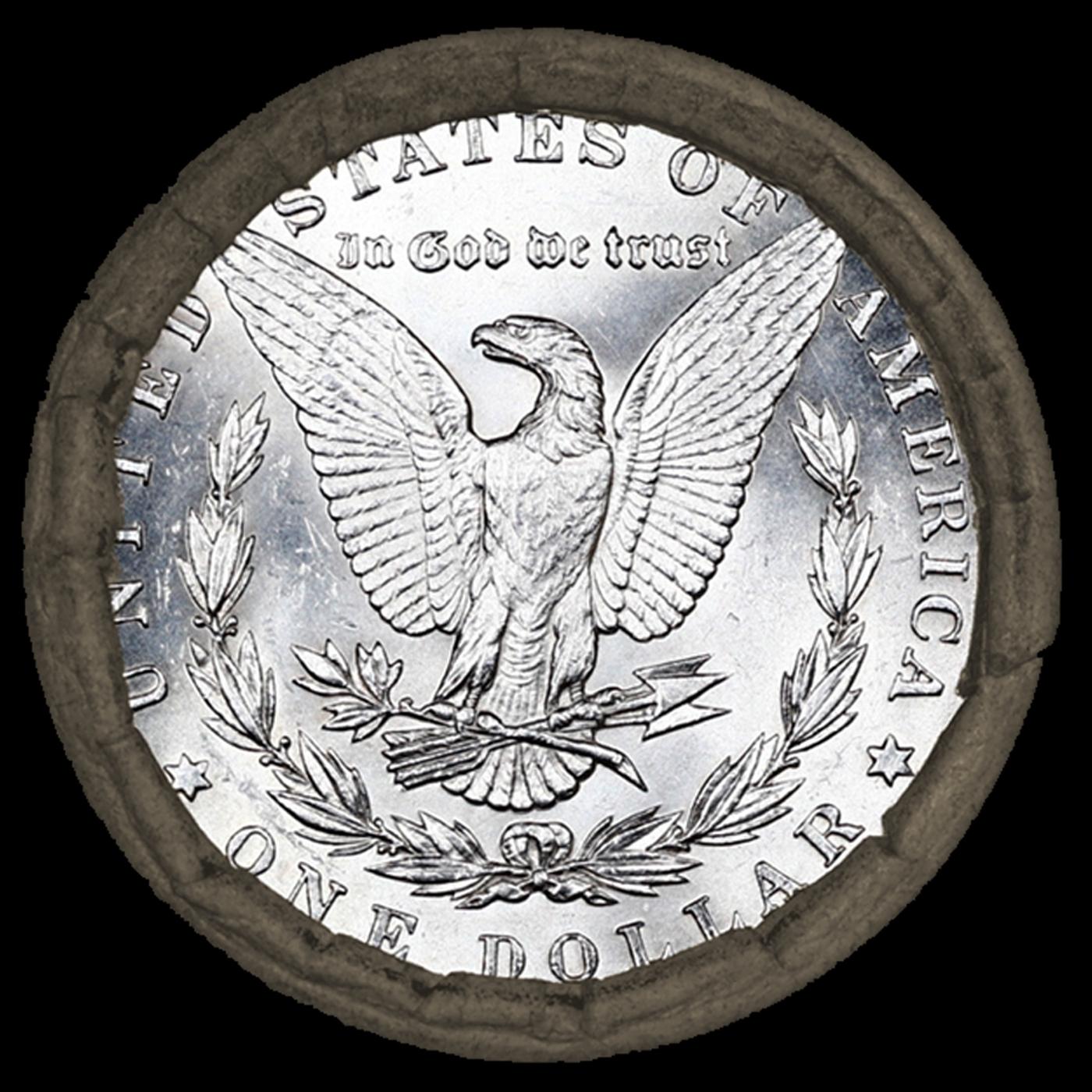R- 10 Coin SEARS Unc Morgan Dollar Roll 1878/'P' Rev Ends