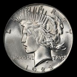 1928-p Peace Dollar $1 Grades ms63