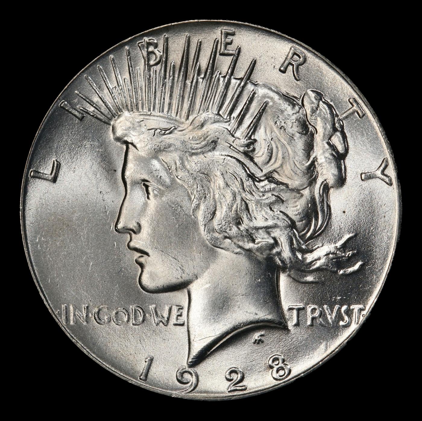 1928-p Peace Dollar $1 Grades ms63