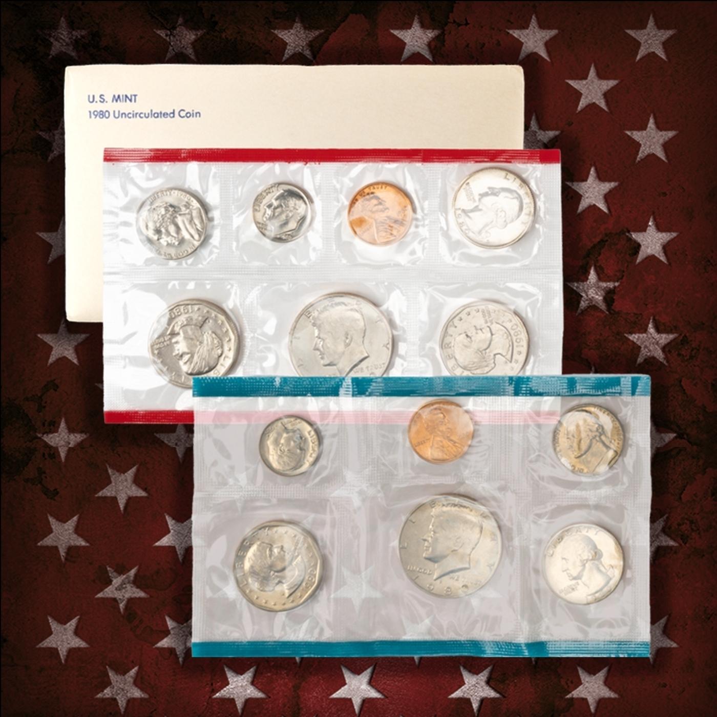 1980-1999 2 Decades Mint Set Run - 224 Coins, 18 Complete Sets