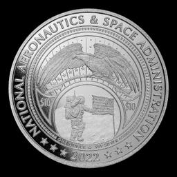 2022 NASA Mesa Grande  Worm Logo Proof - 1 oz Silver Round Round