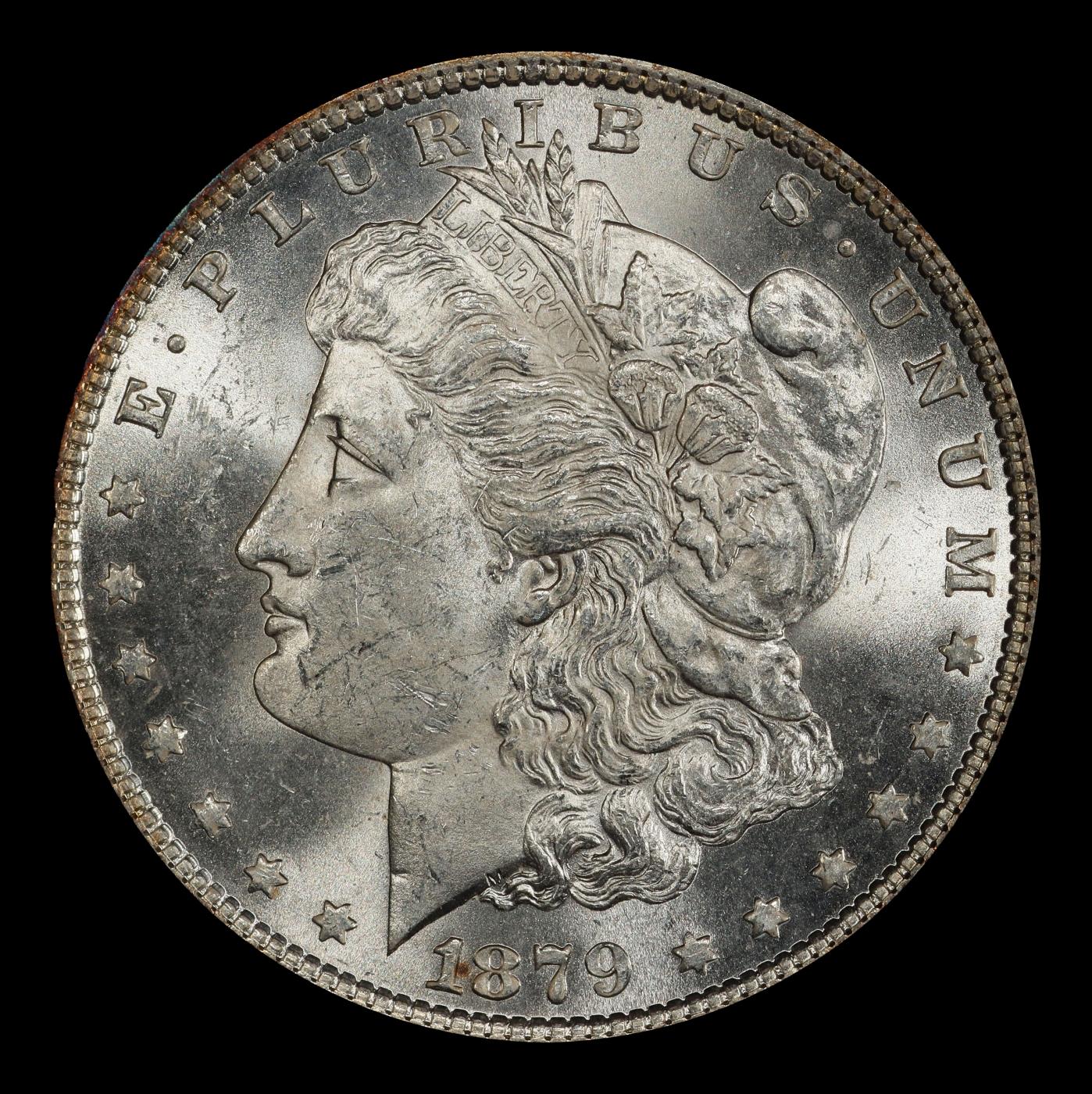 1879-p Morgan Dollar $1 Grades ms63+