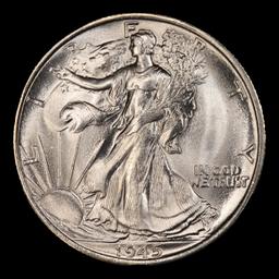 1945-s Walking Liberty Half Dollar Near Top Pop 50c ms67 SEGS