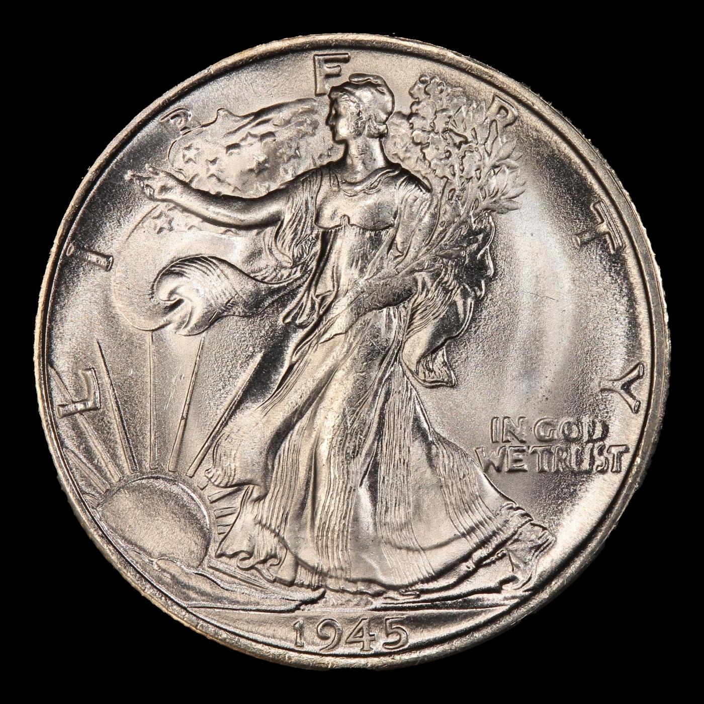 1945-s Walking Liberty Half Dollar Near Top Pop 50c ms67 SEGS