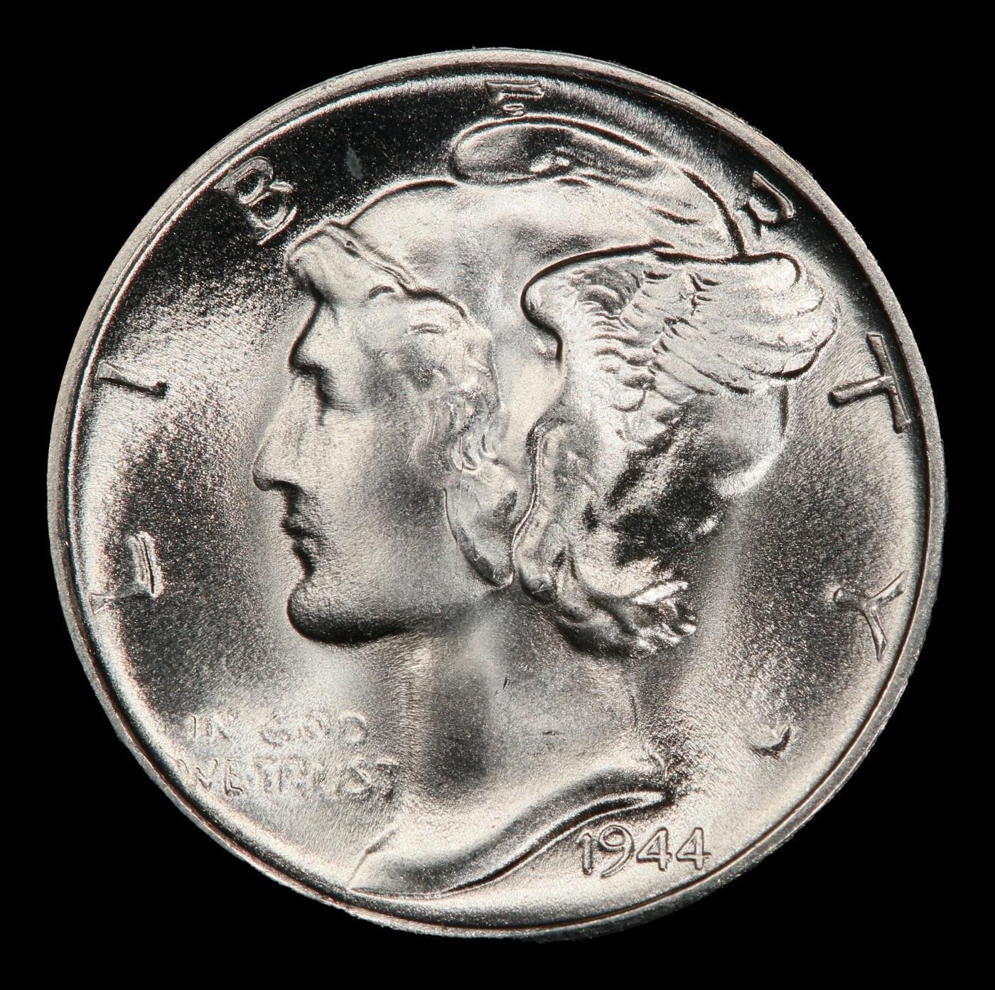 1944-s Mercury Dime 10c ms67 fsb SEGS