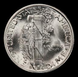 1944-s Mercury Dime 10c ms67 fsb SEGS