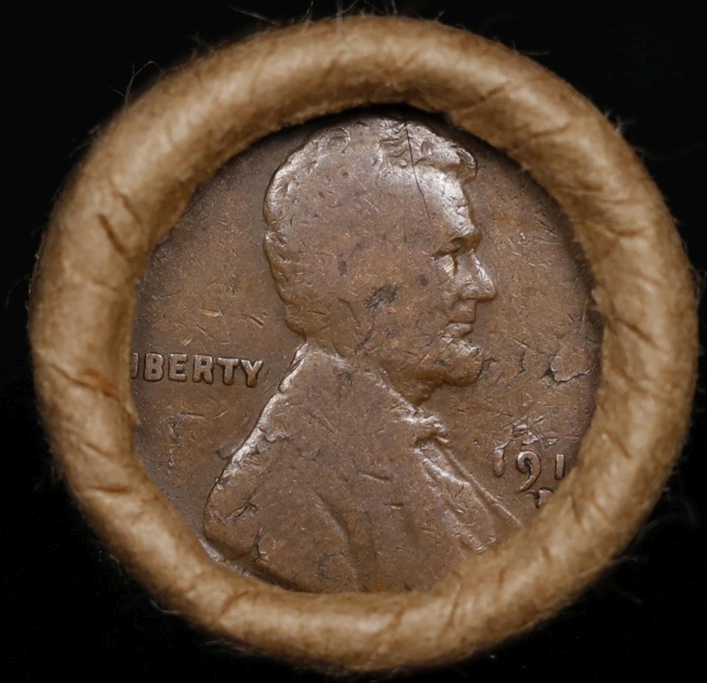 Lincoln Wheat Cent 1c Mixed Roll Orig Brandt McDonalds Wrapper, 1915-d end, Indian other end