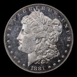 1881-p Morgan Dollar $1 Grades ms64+