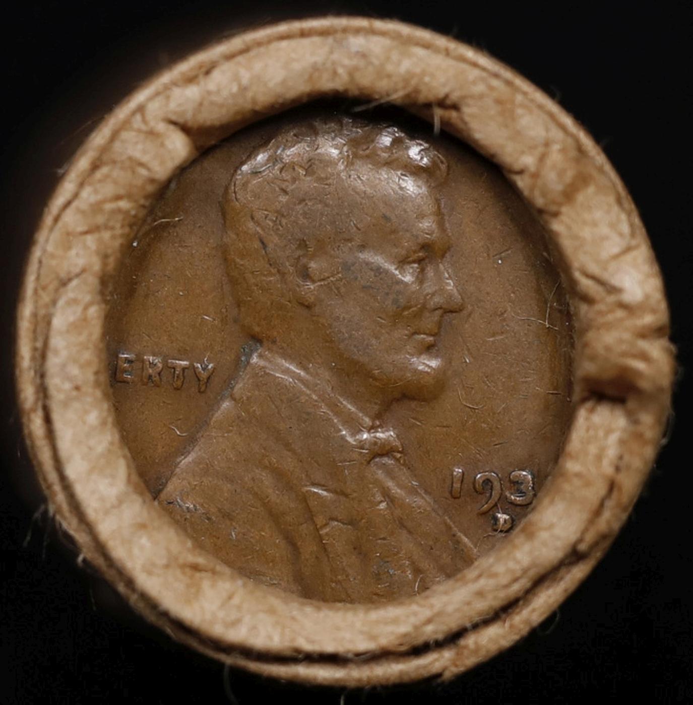 Lincoln Wheat Cent 1c Mixed Roll Orig Brandt McDonalds Wrapper, 1932-d end, Wheat other end
