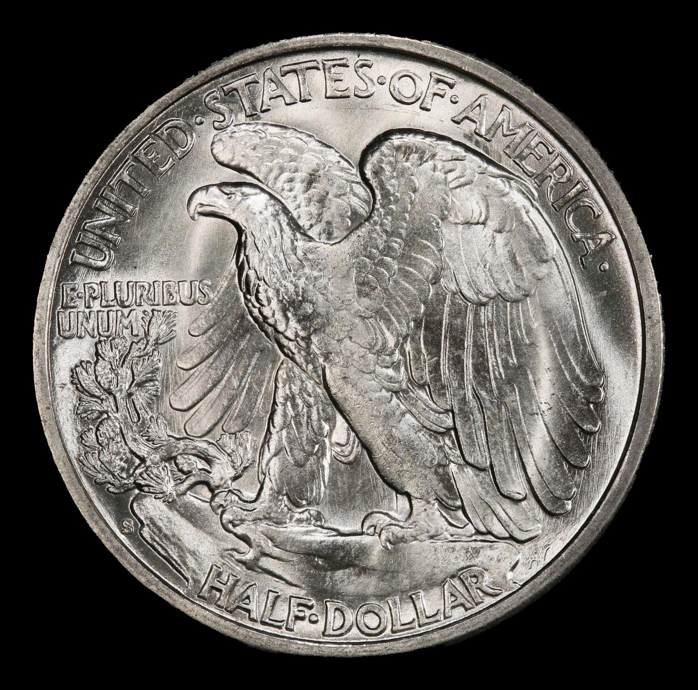 1943-s Walking Liberty Half Dollar 50c Grades ms66