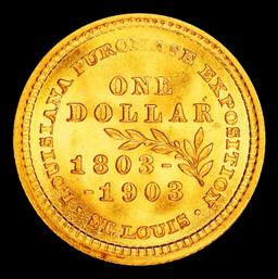 1903 Jefferson Louisiana Purchase Gold Commem Dollar Near Top Pop! 1 ms67 SEGS