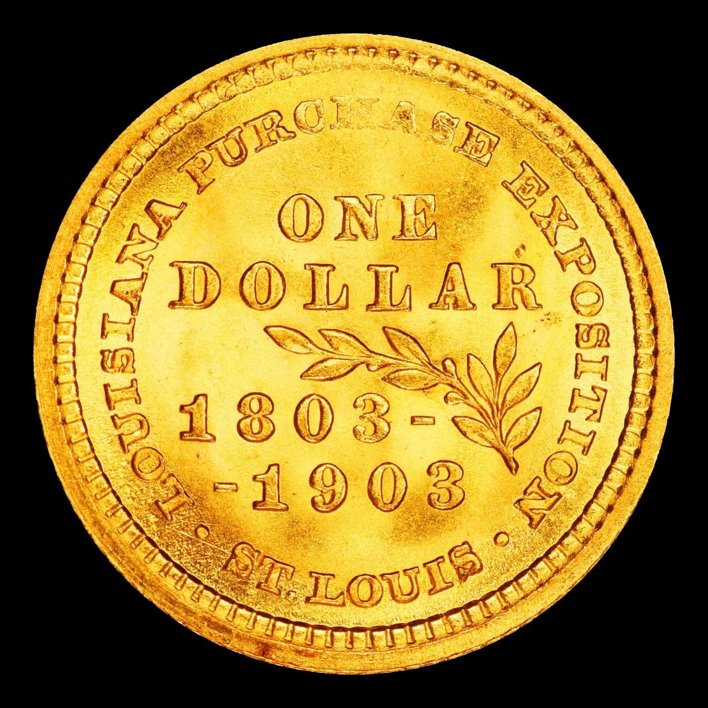 1903 Jefferson Louisiana Purchase Gold Commem Dollar Near Top Pop! 1 ms67 SEGS