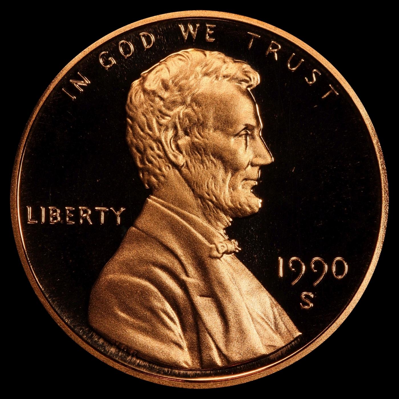 1990-s Proof Lincoln Cent 1c pr70 rd dcam SEGS