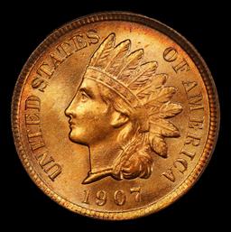 1907 Indian Cent . 1c ms65+ rd SEGS