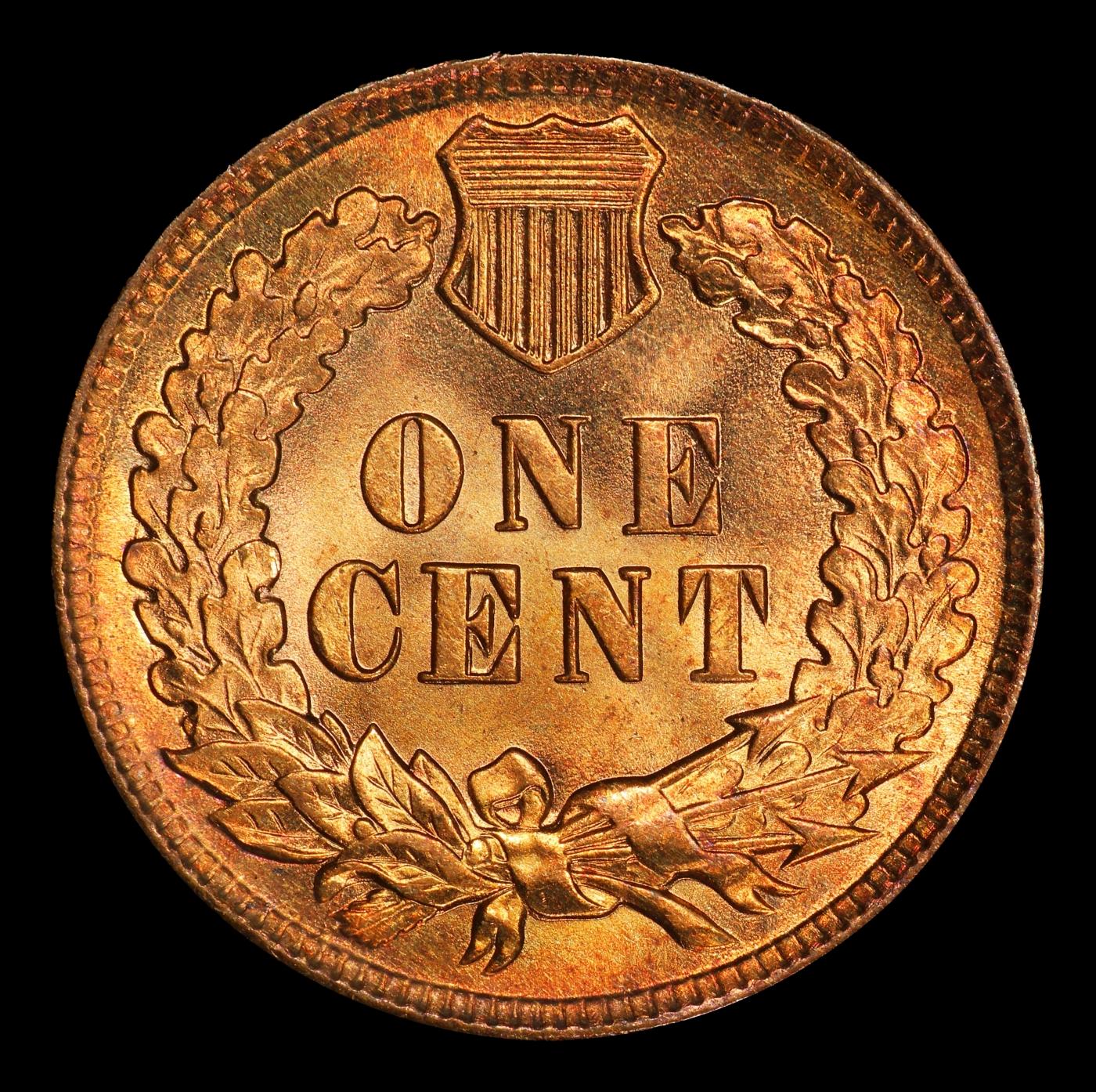 1907 Indian Cent . 1c ms65+ rd SEGS