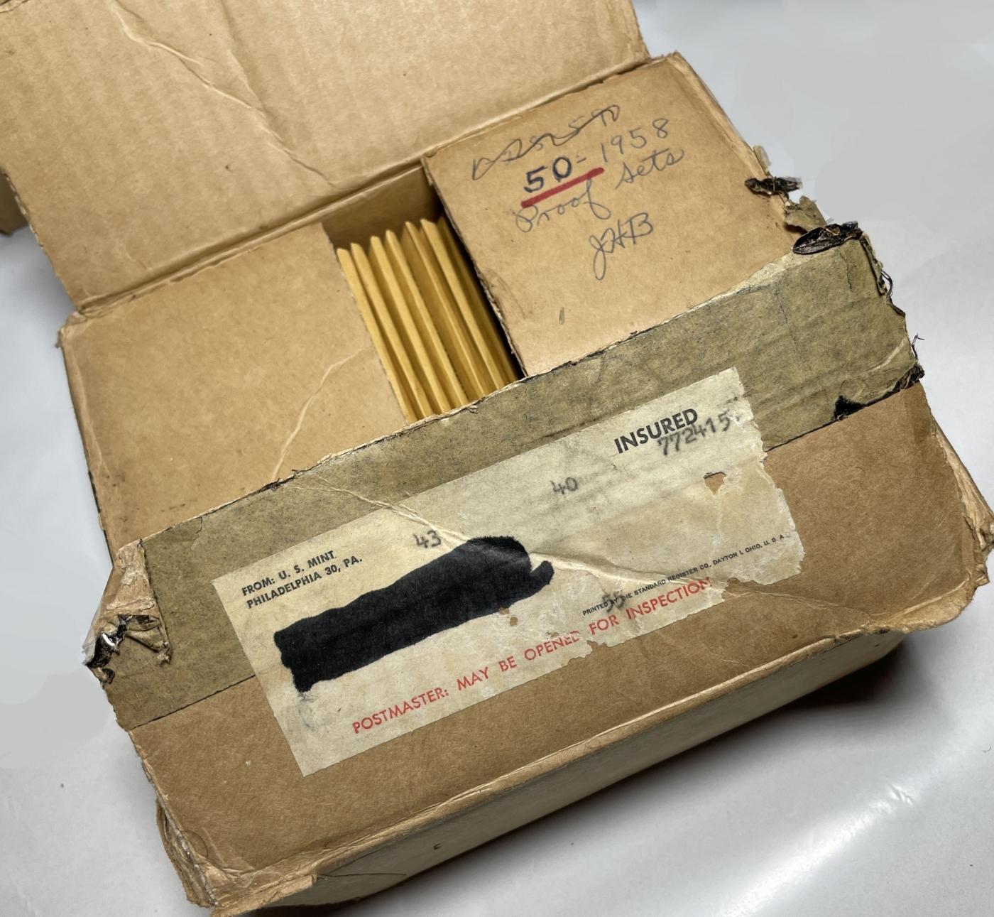 Original sealed 1958 United States Mint Proof Set Tennessee Valley Hoard