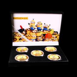 5 Coin Minions Gold Plated Round Collection
