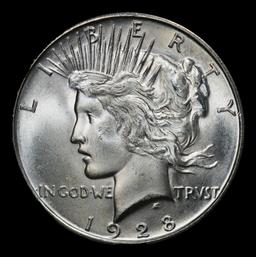 1928-s Peace Dollar $1 ms64+ SEGS